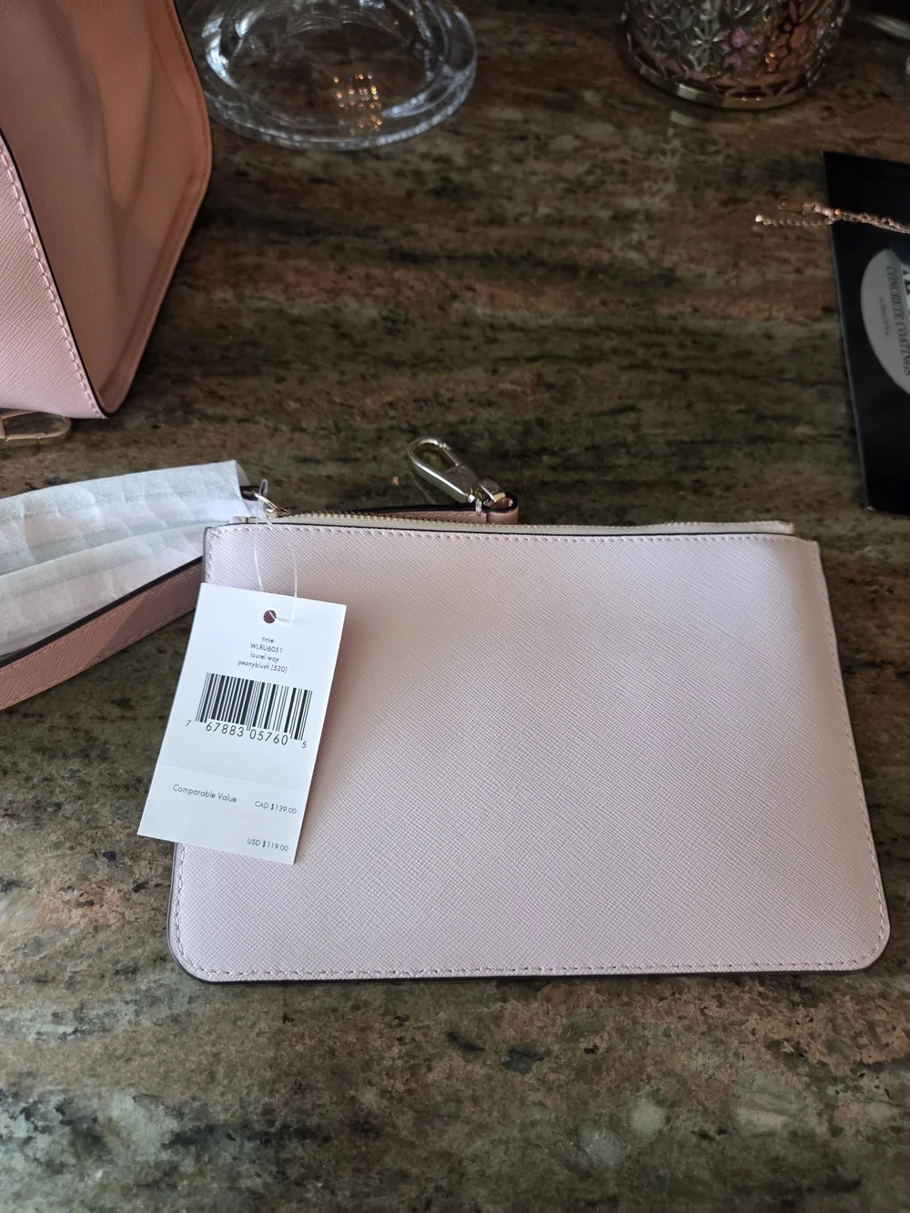kate spade Pink Saffiano Satchel with Wristlet
